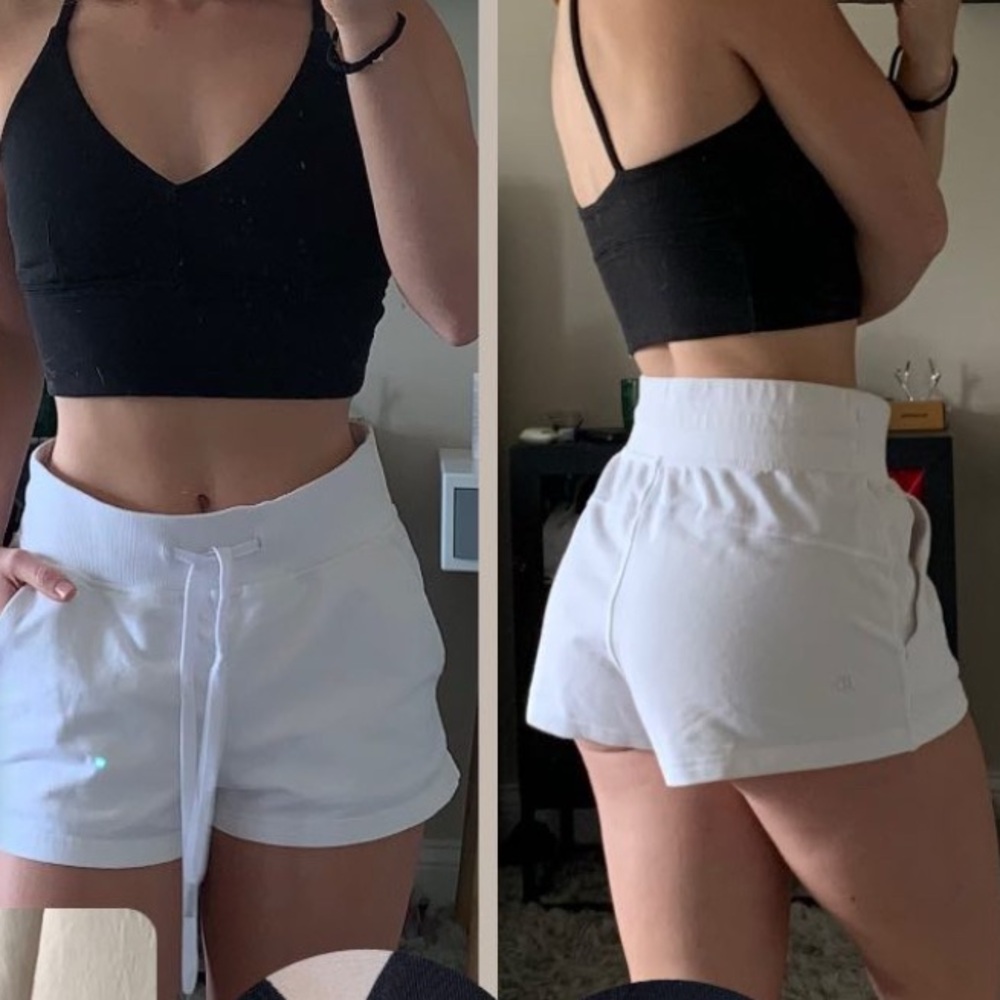 RARE LULULEMON White SWEAT Shorts